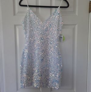 White sequin dress